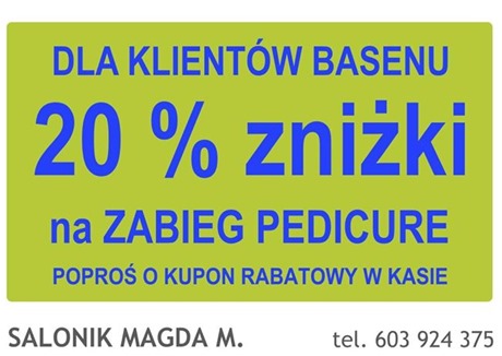 Promocja dla klientów basenu Centrum Turystyki i Rekreacji „Delfin”